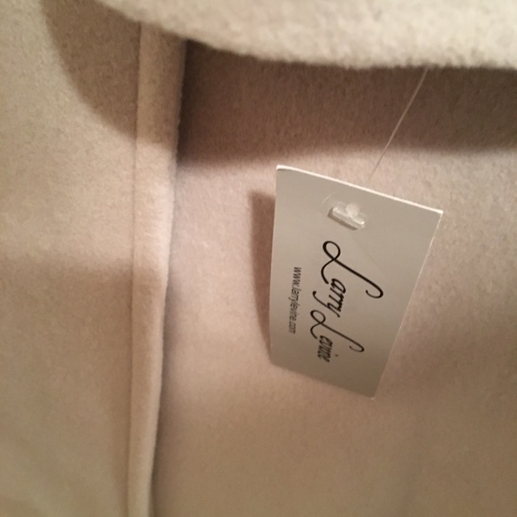 LARRY LEVINE NWT AUTHENTIC STONE COLOR WOOL-BLEND FULLY LINED CLASSIC COAT - Picture 7 of 8